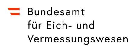 meinkarrierestart.at Logo des Bundesamtes für Eich- und Vermessungswesen, das ein rot-weiß gestreiftes Symbol neben dem deutschen Behördennamen in schwarzer Schrift auf weißem Hintergrund zeigt.