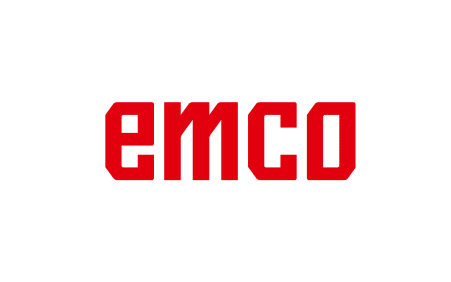 meinkarrierestart.at Das Wort „emco“ in fetten, roten, geometrischen Kleinbuchstaben steht zentriert auf einem transparenten Hintergrund.