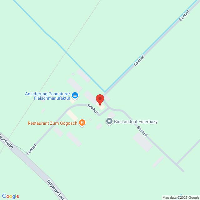 meinkarrierestart.at Lageplan von Bio-Landgut Esterhazy, Restaurant Zum Gogosch und Anlieferung Pannatura/Fleischmanufaktur an der Seestraße in Österreich.